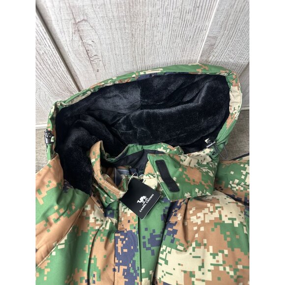 Camel Crown Camo Ski Jacket Womens 3XL Waterproof Windproof Insulated Hooded - Picture 8 of 13